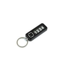 Keychain carré, porte-clés en métal avec des nombres de matriçage (GZHY-KA-029)